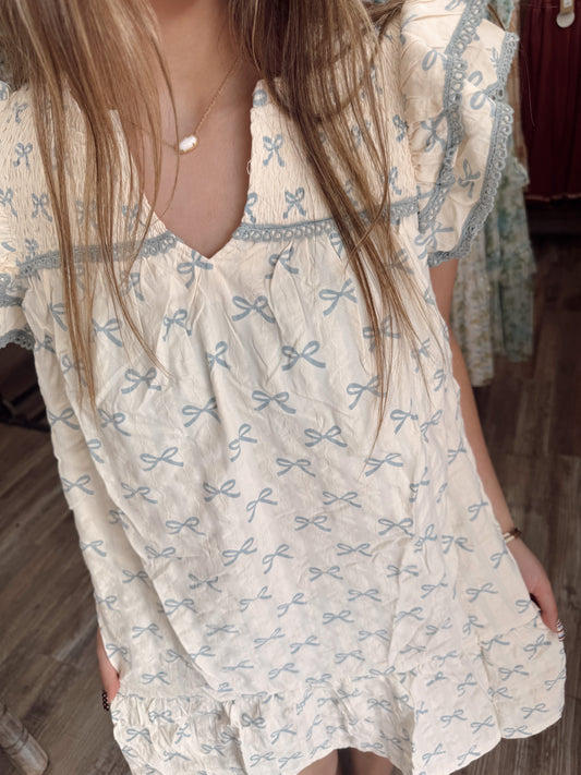 Head In The Clouds Bow Dress