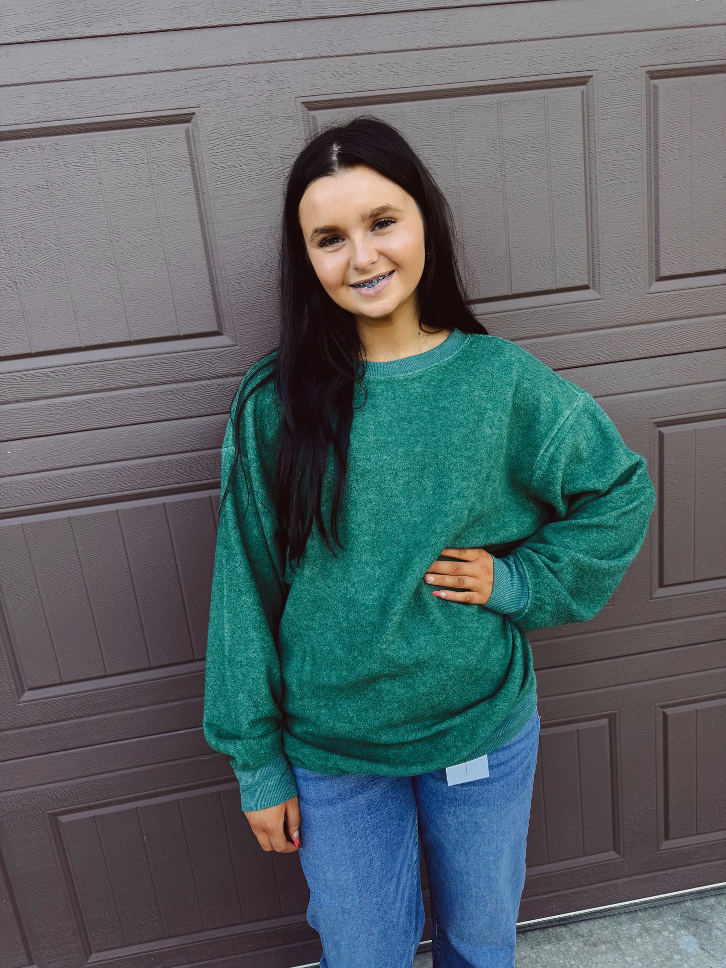 Sweater Weather Oversized Sweater - Green