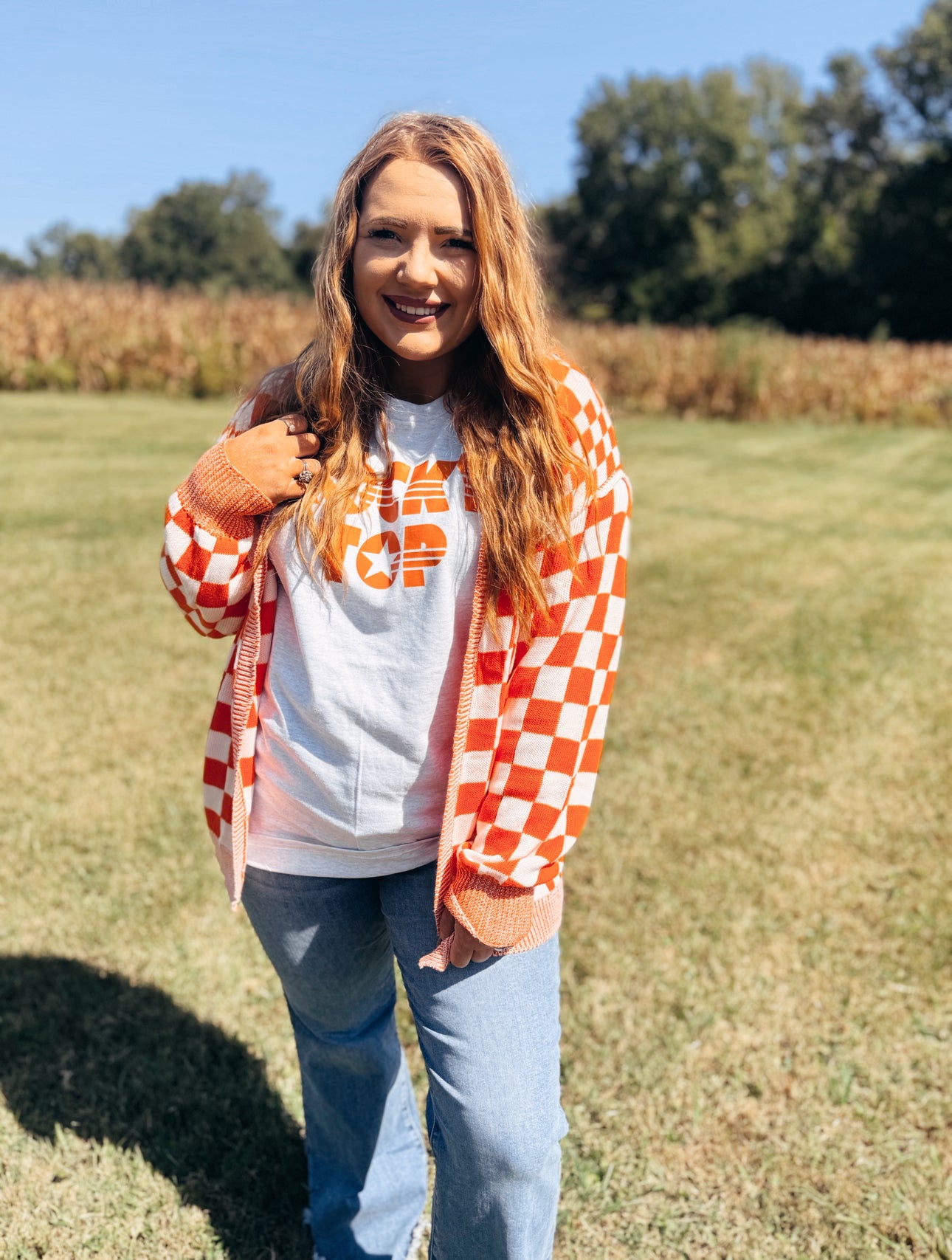 Good Ole Rocky Top Checkered Cardigan