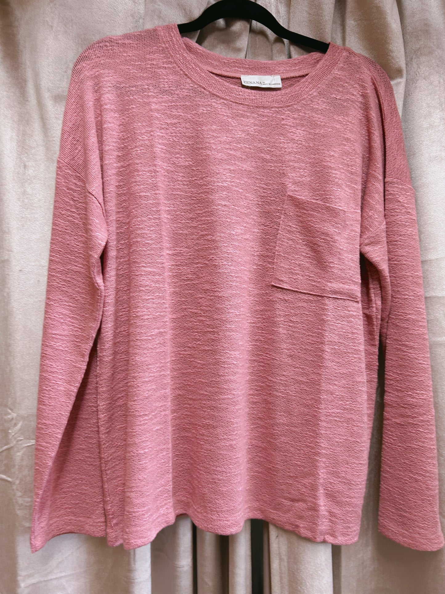 Hacci Long Sleeve Top - Lt Rose