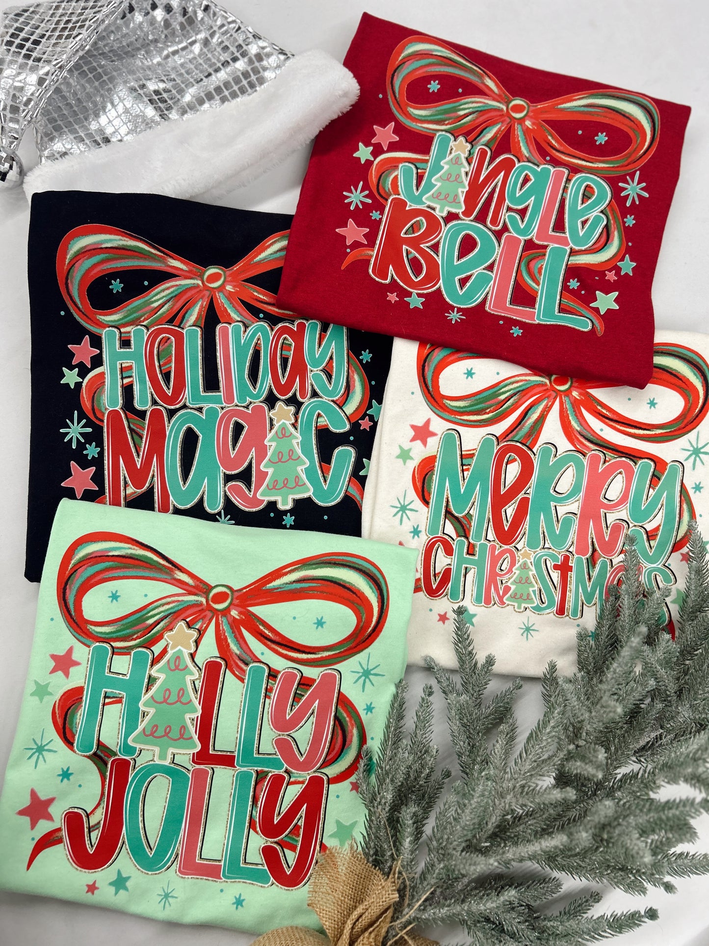 Holly Jolly Bow Graphic Tee
