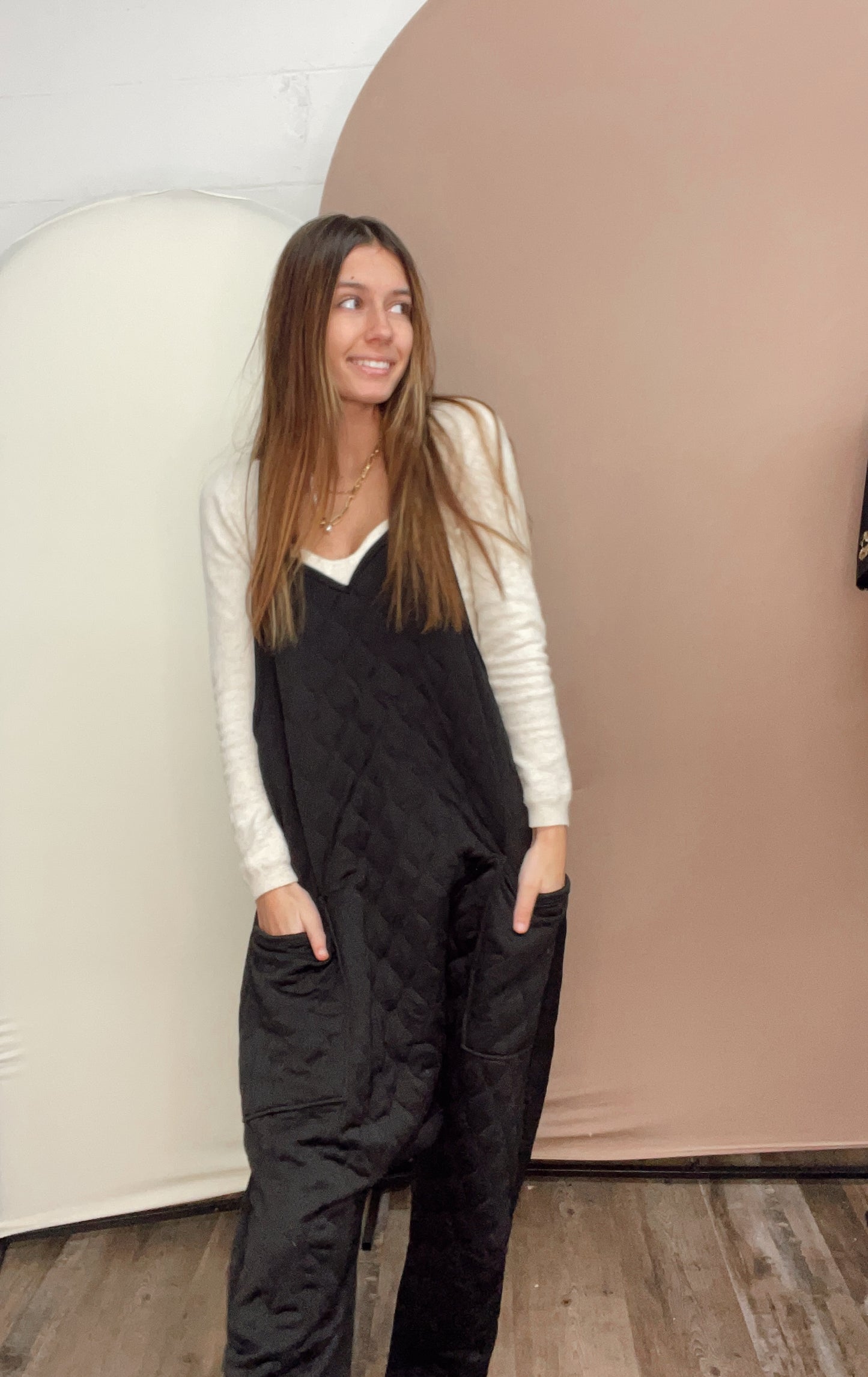 Apart From The Crowd Quilted Jumpsuit {3 Colors}