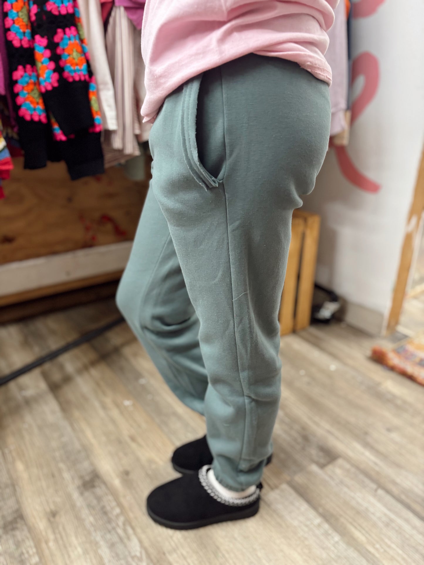 Cozy Queen Jogging Pants - Ash Jade