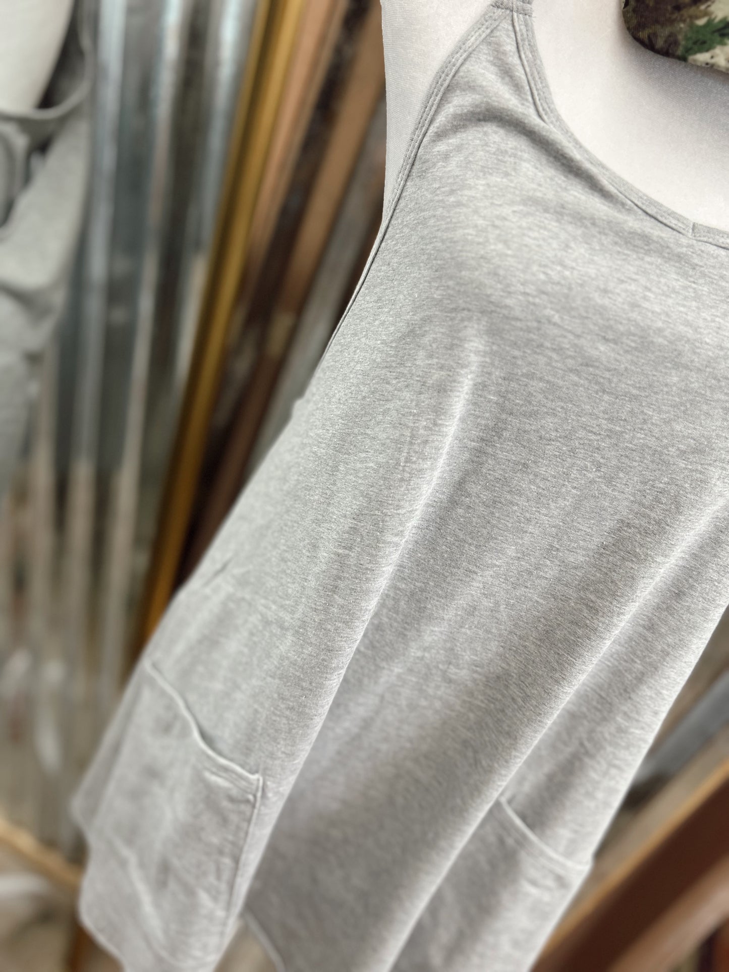 DOORBUSTER Mini Dress Romper - Heather Grey