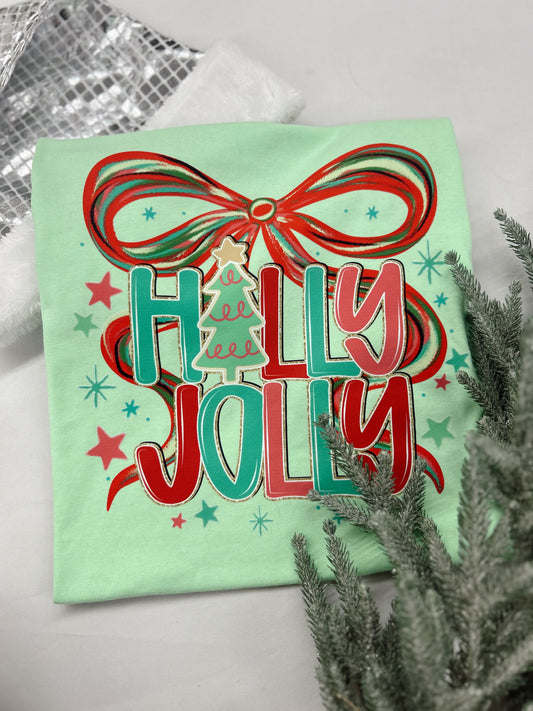 Holly Jolly Bow Graphic Tee