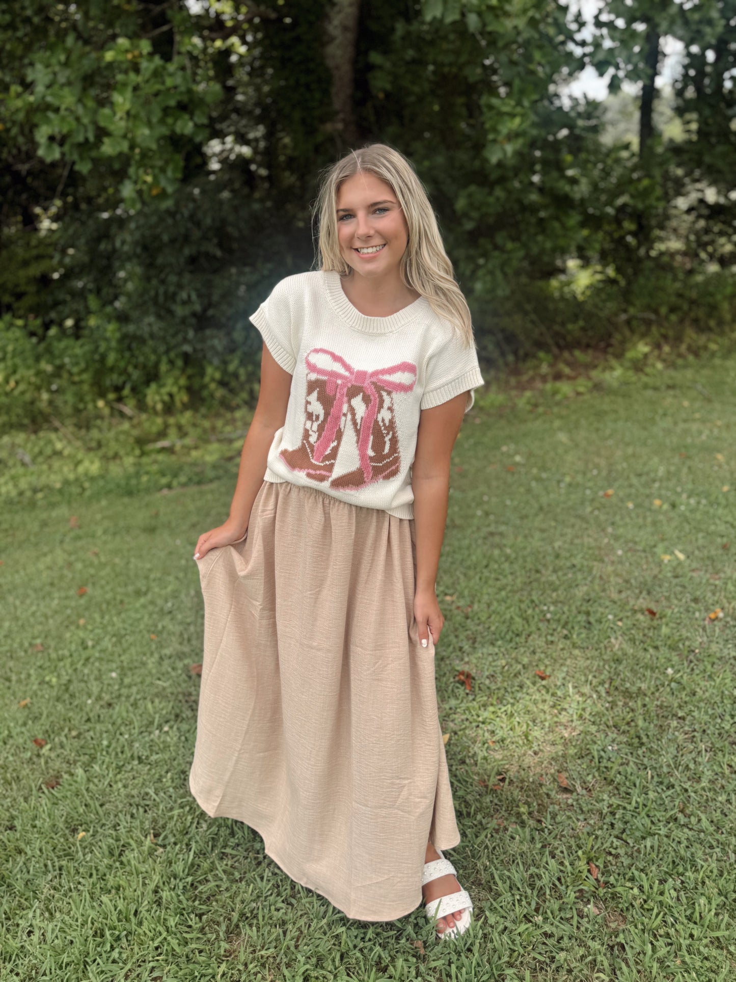 Chasing Love Boots Sweater Top