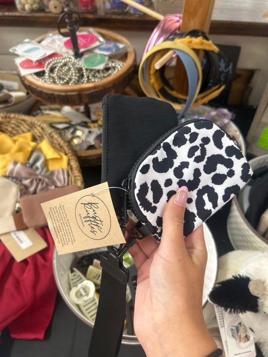 Dual Pouch Wristlet Keychain Wallet