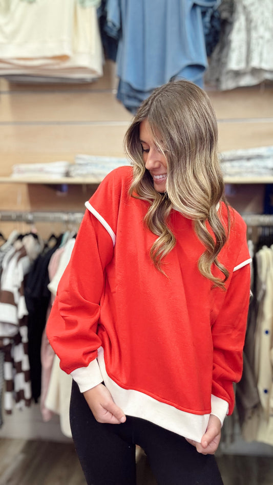 Lead The Way Sweater - Ruby