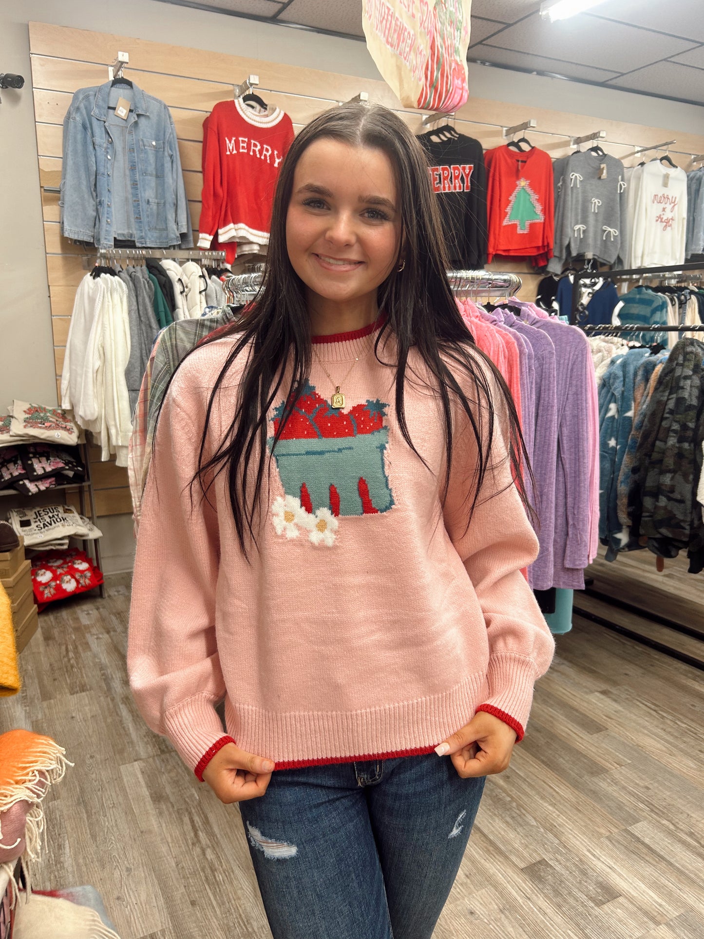 Strawberry Wine Sweater