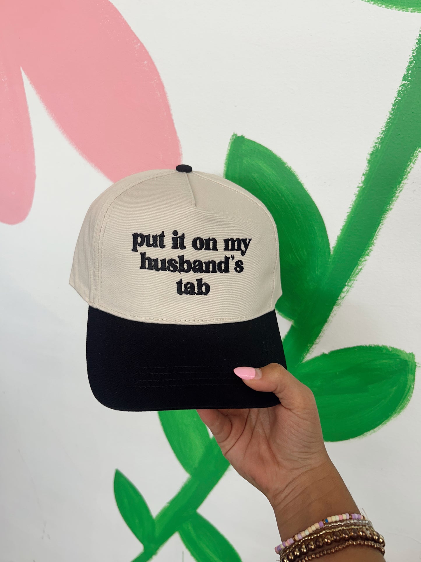 Put It On My Husbands Tab Ball Cap - Black