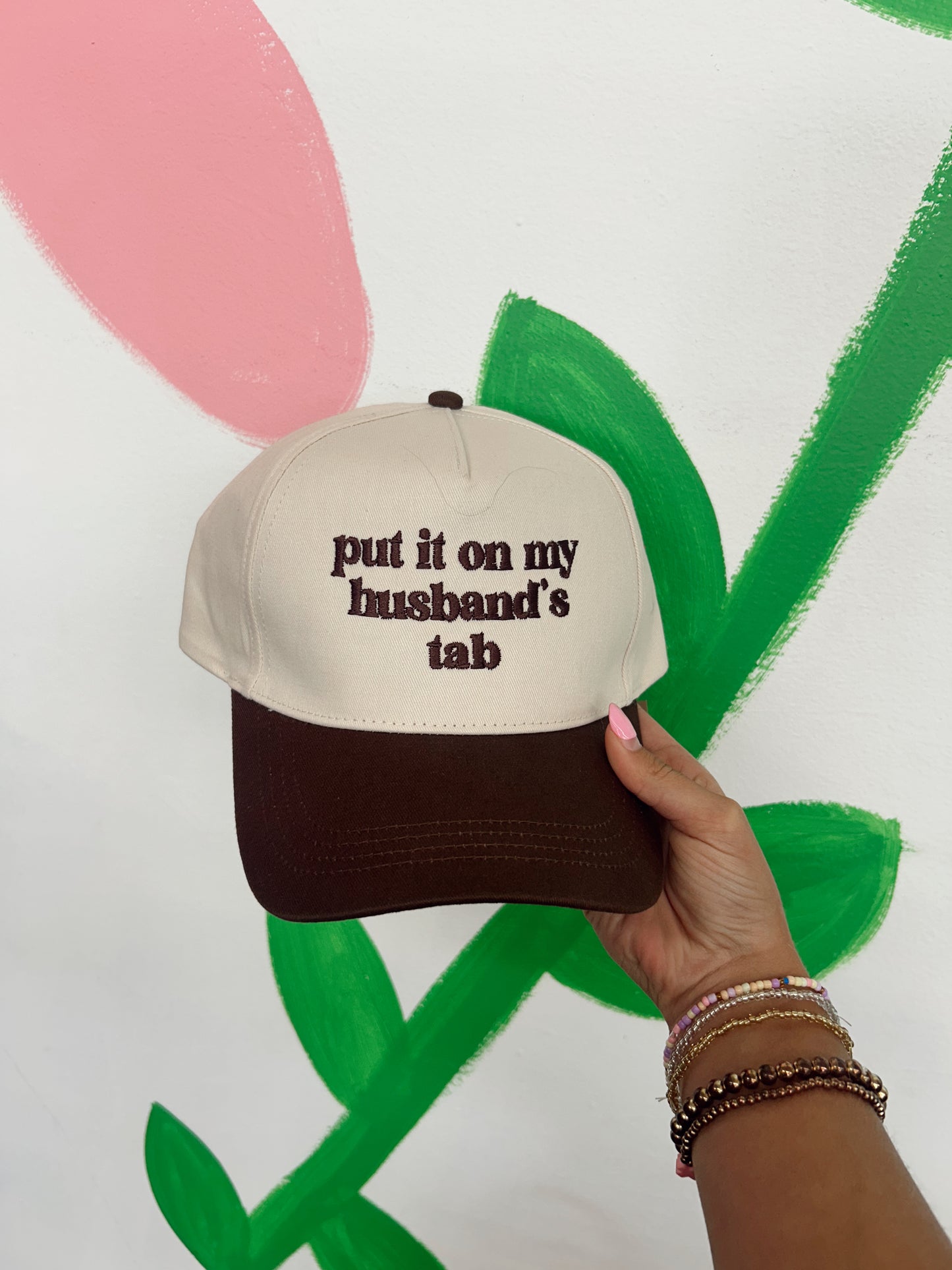 Put It On My Husbands Tab Ball Cap - Brown