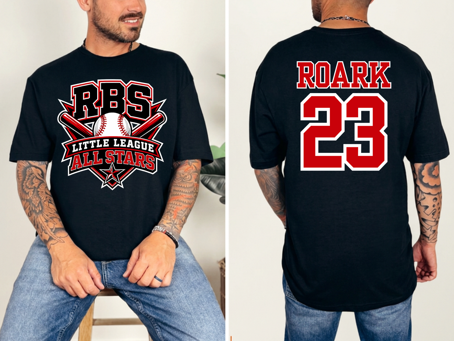 RBS Little League All Stars - Baseball Black Shirt