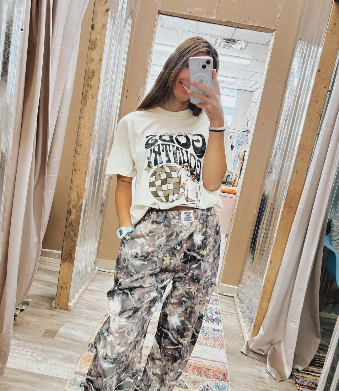 Country Chic Camo Wide Leg Pants