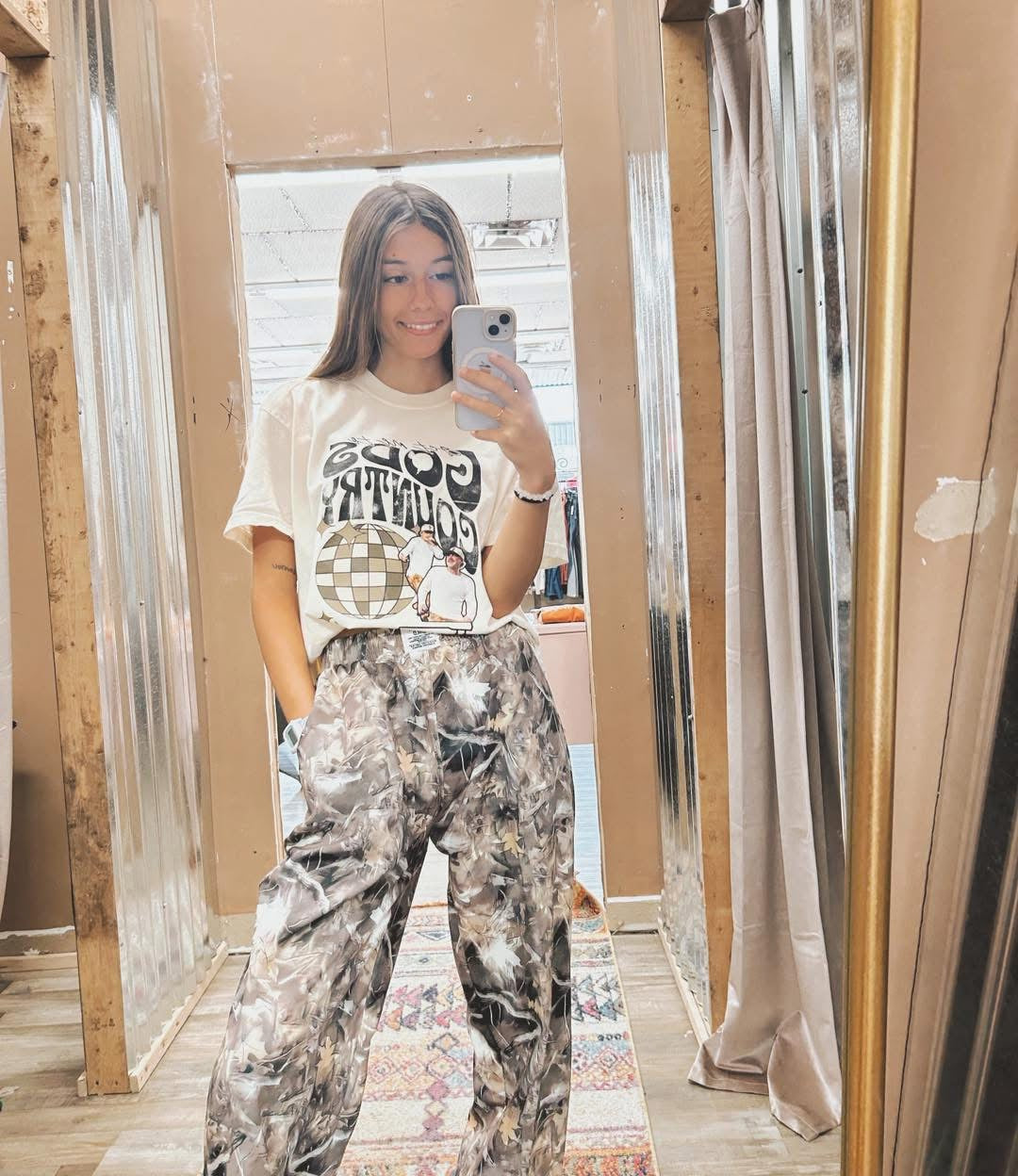 Country Chic Camo Wide Leg Pants