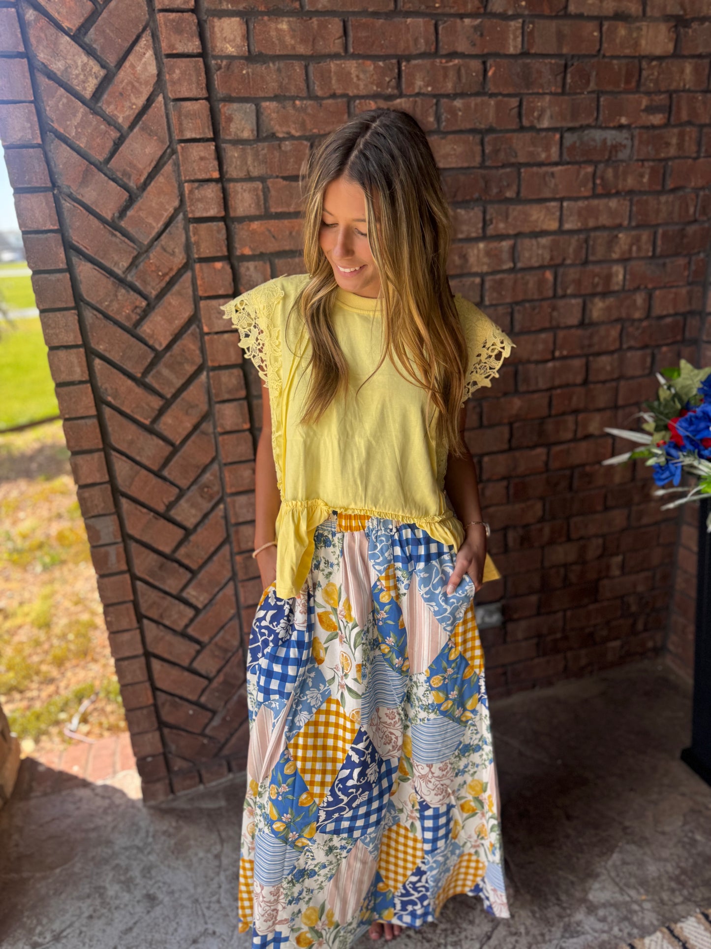 Lemon Lovely Maxi Skirt