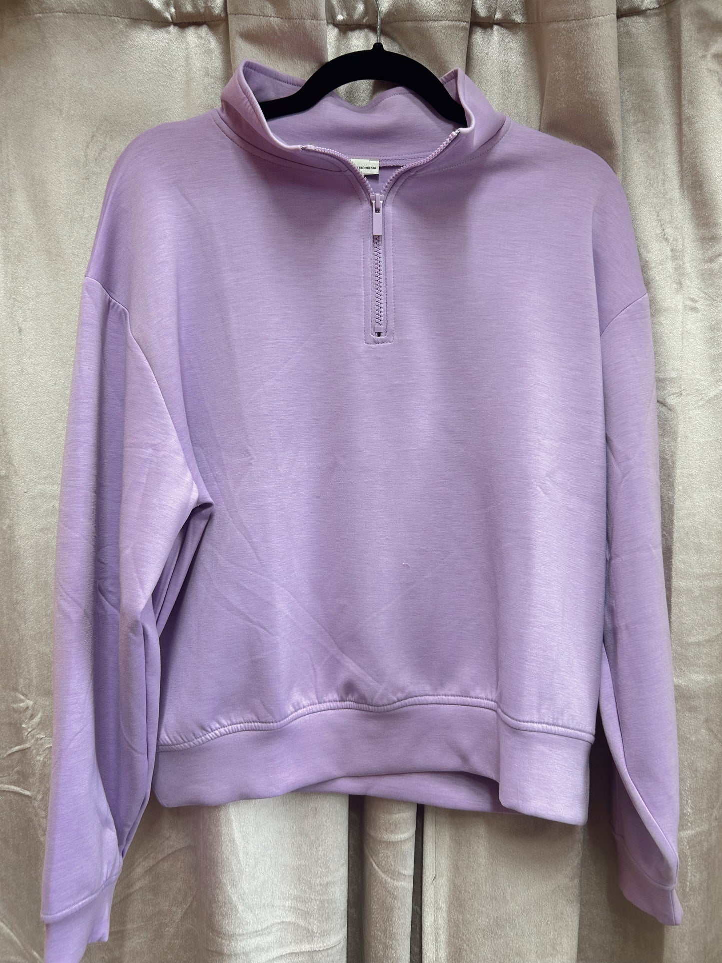Scuba Half Zip Pullover Sweatshirt - B Lavender