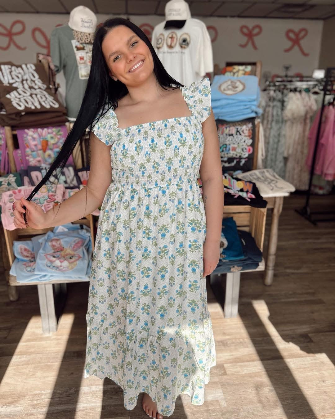 Dream State Floral Dress - Blue