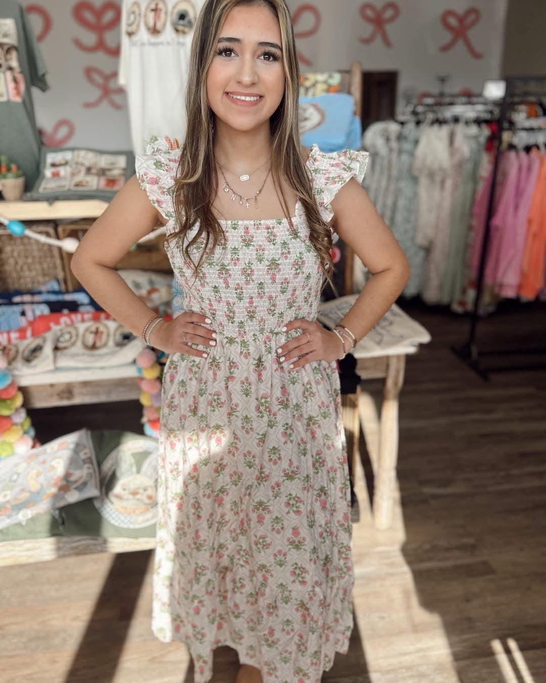 Dream State Floral Dress - Pink