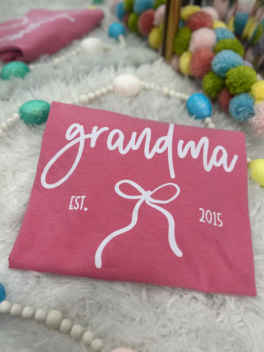 Custom Name Est. Bow Graphic Tee