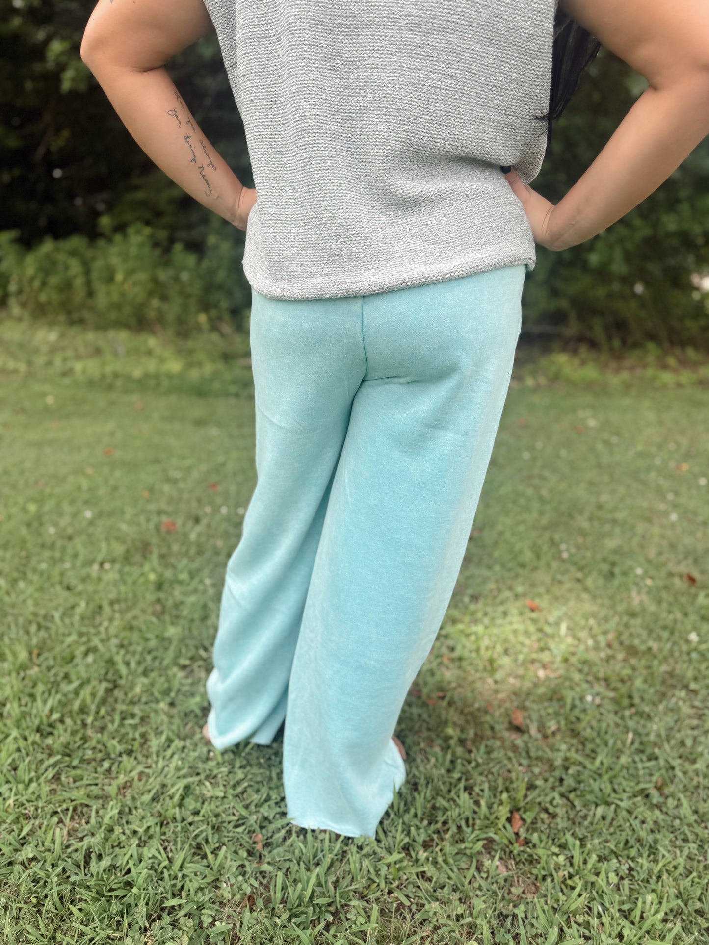 Change My Mind Sweatpants - Dusty Teal
