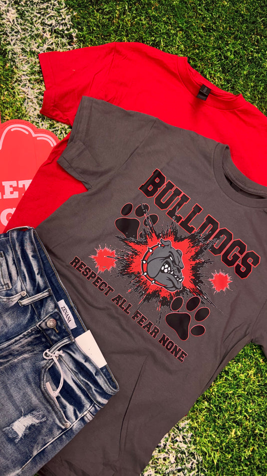 Bulldogs Respect All Fear None Graphic Tee