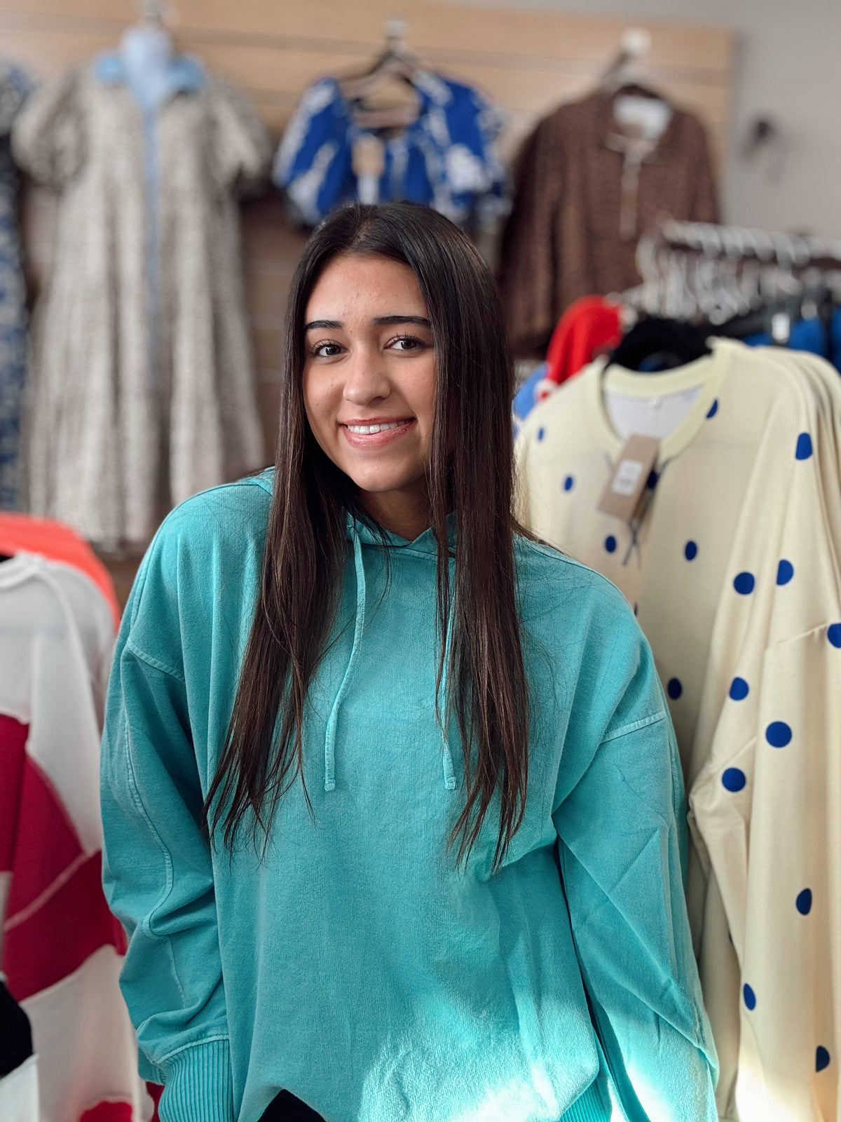 Look at Me Hoodie - Turquoise