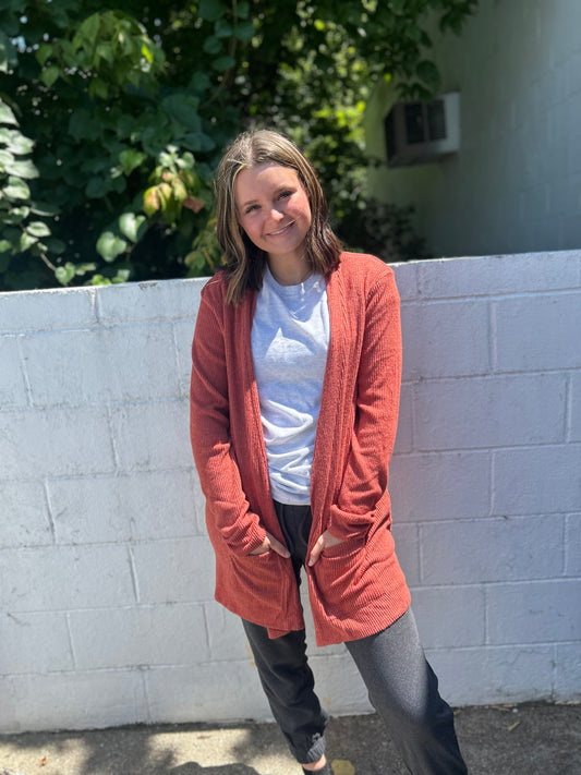 DOORBUSTER Cardigan - Rust