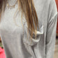 Daydream Washed Long Sleeve Top - Sleet