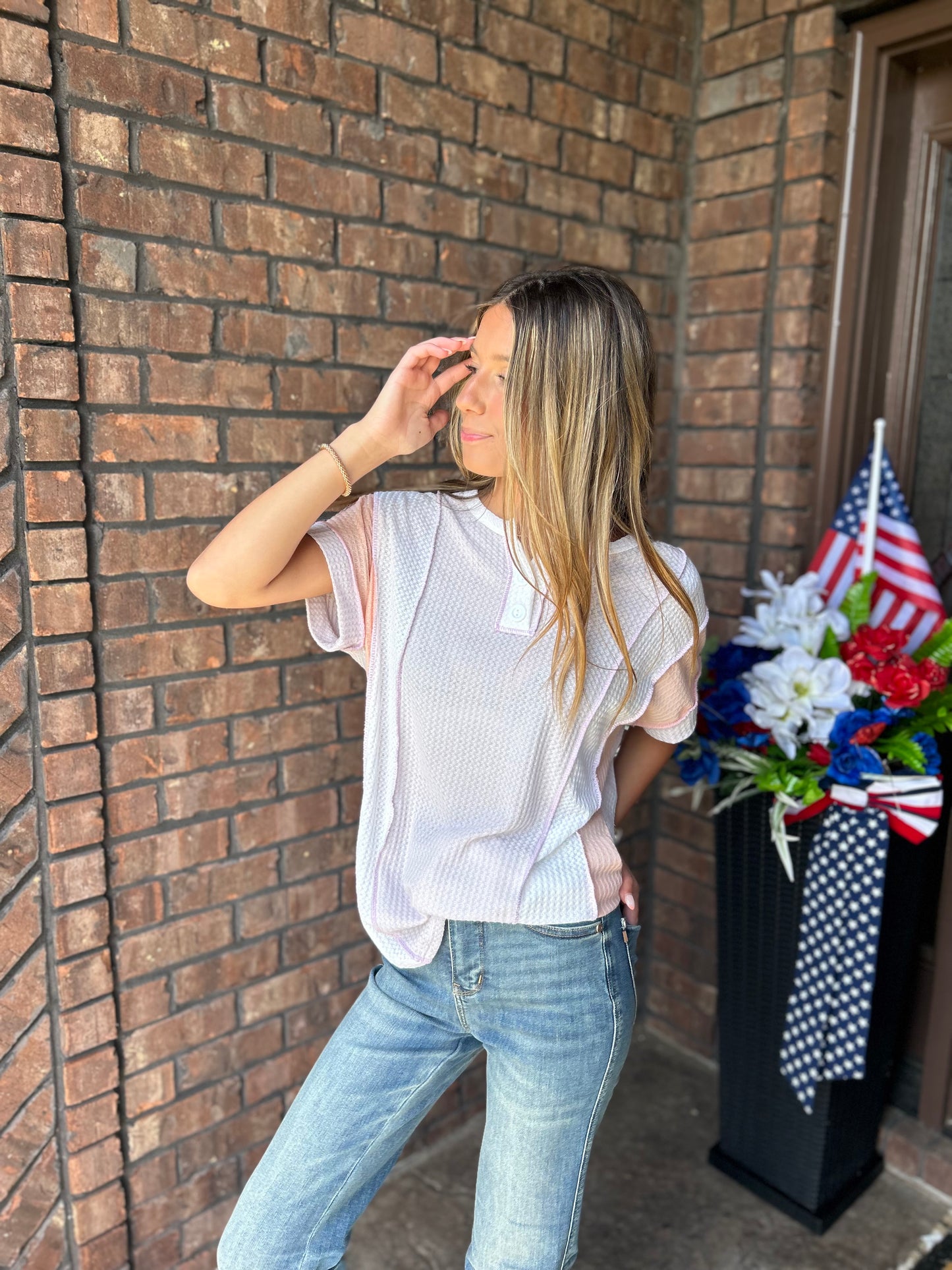 Even Better Colorblock Henley Top