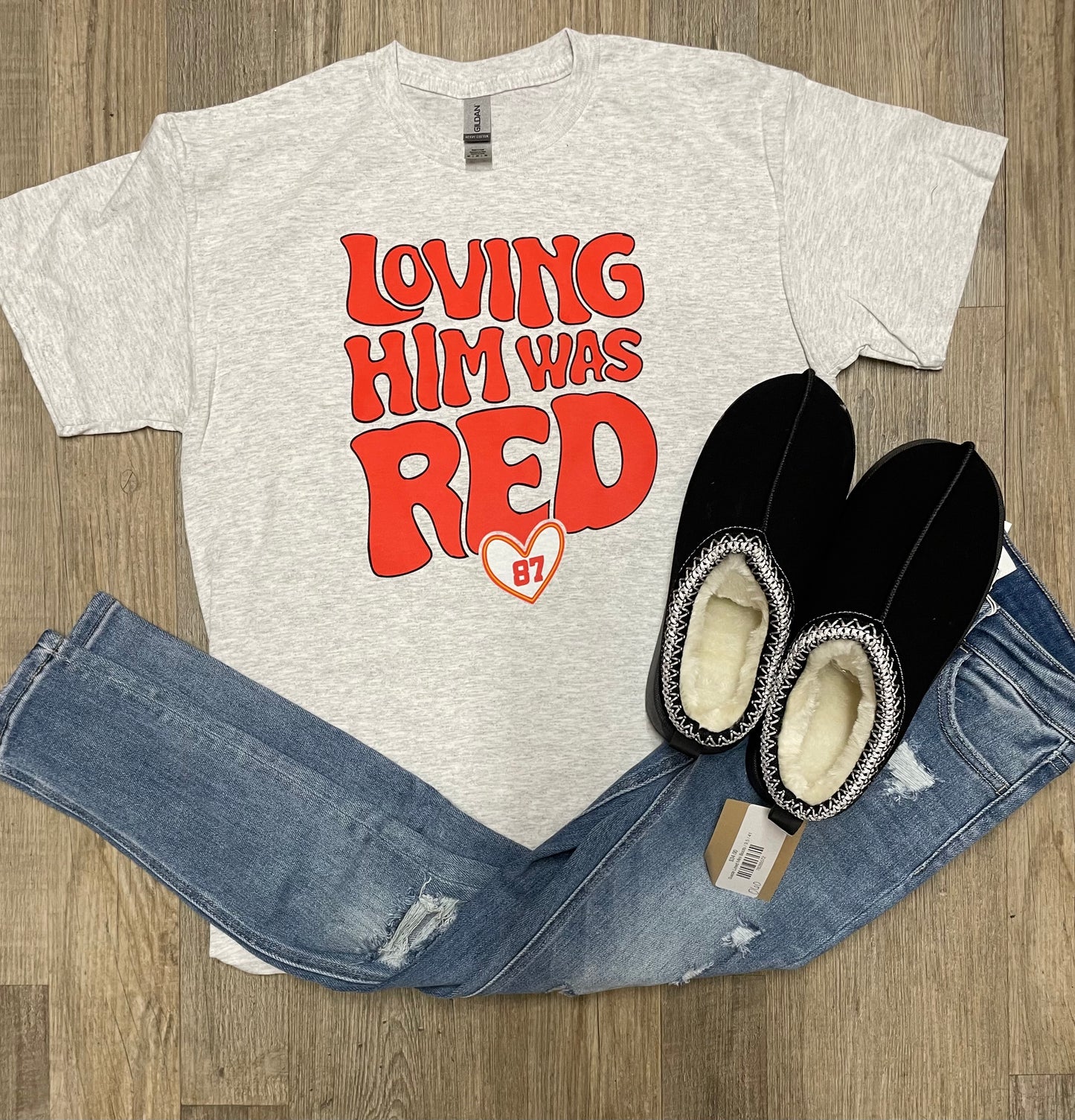 Loving Him Was Red Graphic Tee - Adult