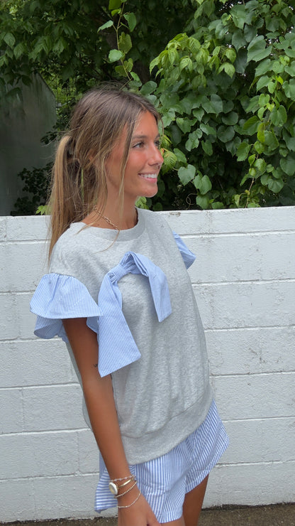 Forever Young Top- Heather Grey