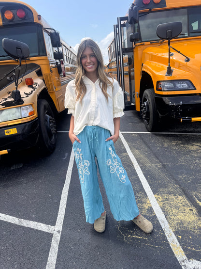 Off For Today Flare Pants - Jade