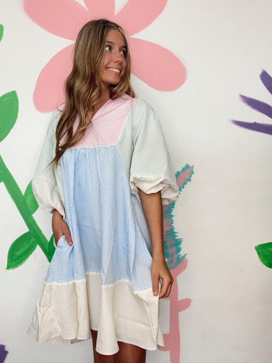 Excited To See You Colorblock Dress