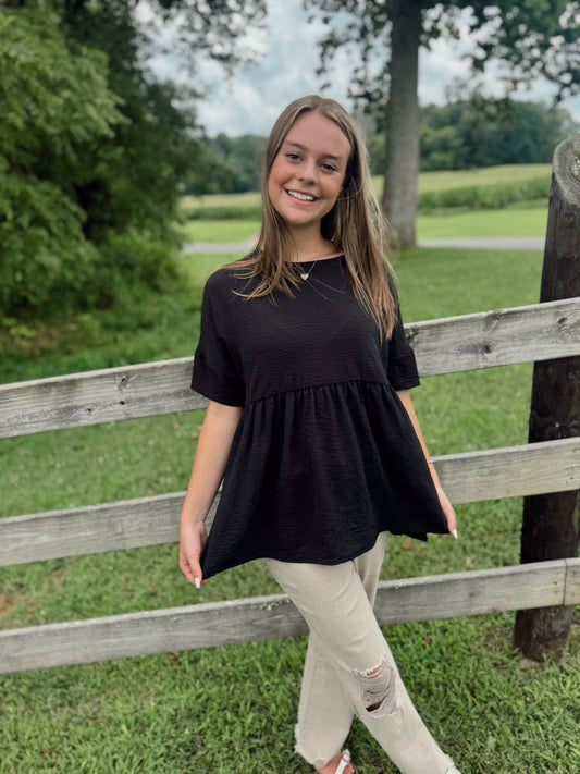 Keep Me Cute Top - Black