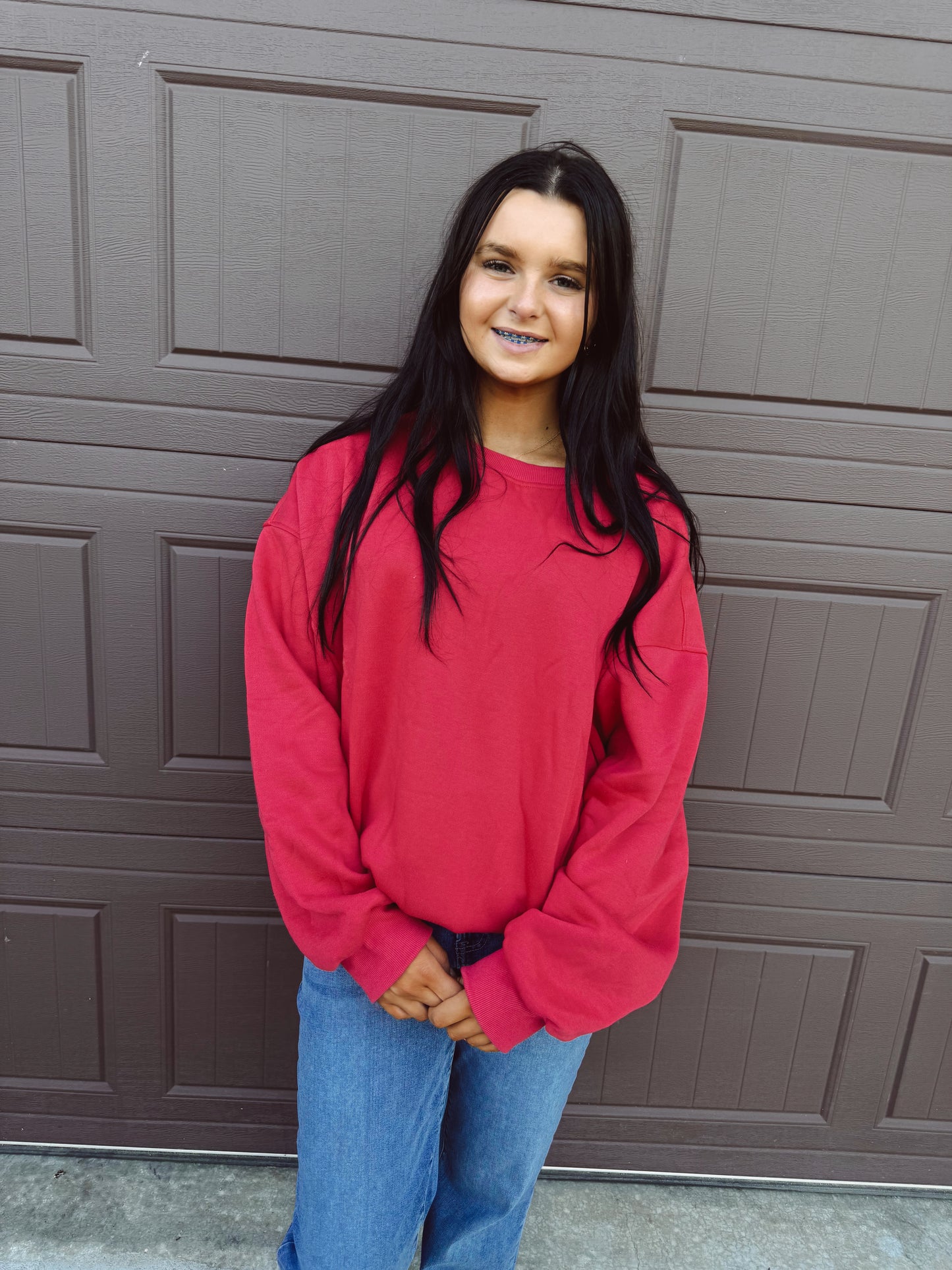 Cozy On Up Sweatshirt - Red