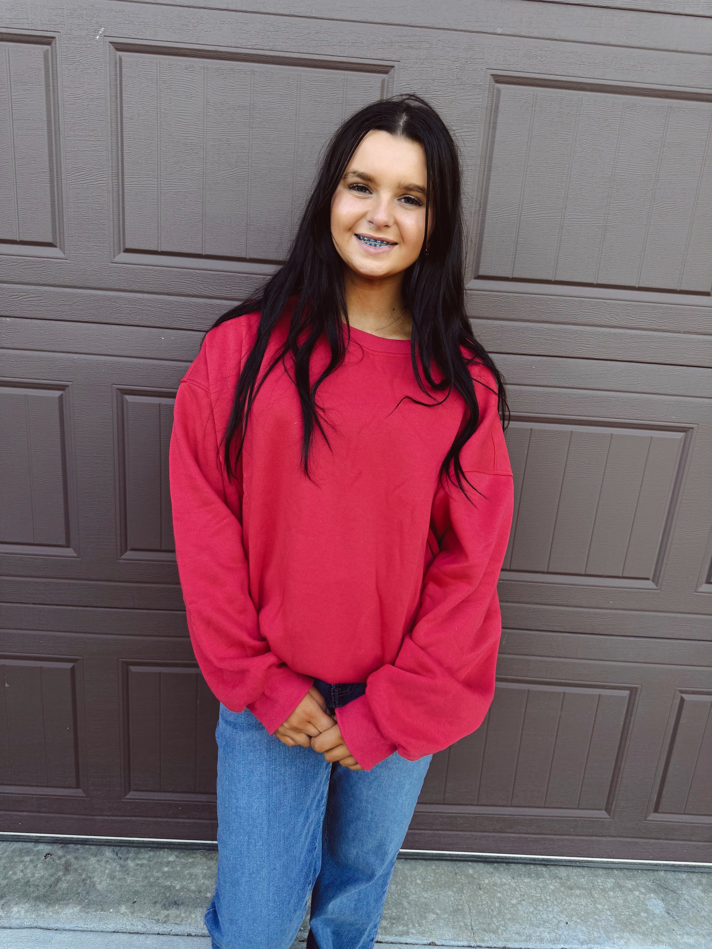 Cozy On Up Sweatshirt - Red
