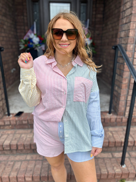 Slow Ride Summer Striped Set