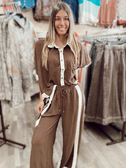 Love You More 2 Piece Set - Chocolate