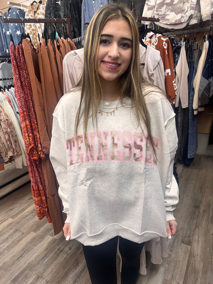 Tennessee/TN Reversible Ash Mock Neck Sweatshirt