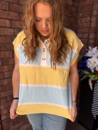 Lemon Drop Striped Top