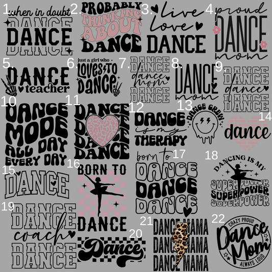 Dance Graphic Tees - Adult