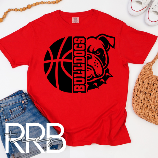 Half Bulldog Half Basketball Graphic Tee
