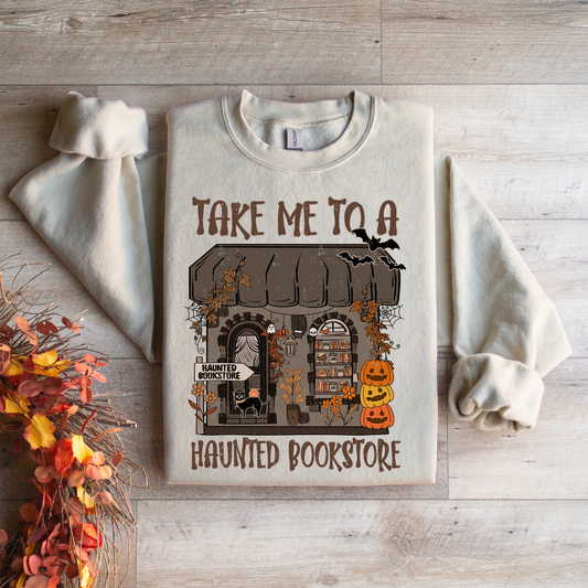 Take Me To A Haunted Bookstore Graphic Tee