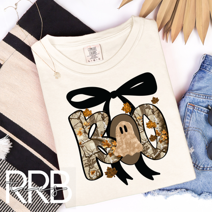 Boo Camo Bow Graphic Tee