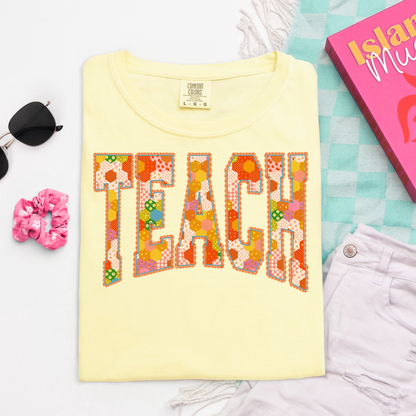 Teach Vintage Quilt Graphic Tee