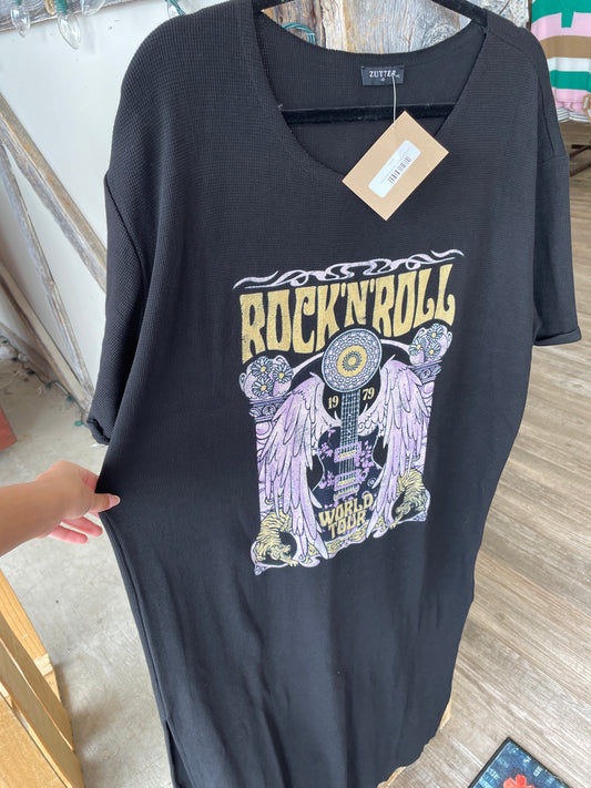 Rock N Roll World Tour Vintage Graphic Maxi