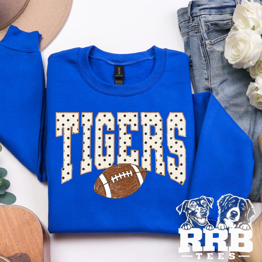 Tigers Polka Dot Football - Hoco
