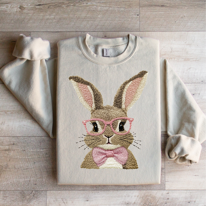 Smart Bunny with Glasses Graphic Tee