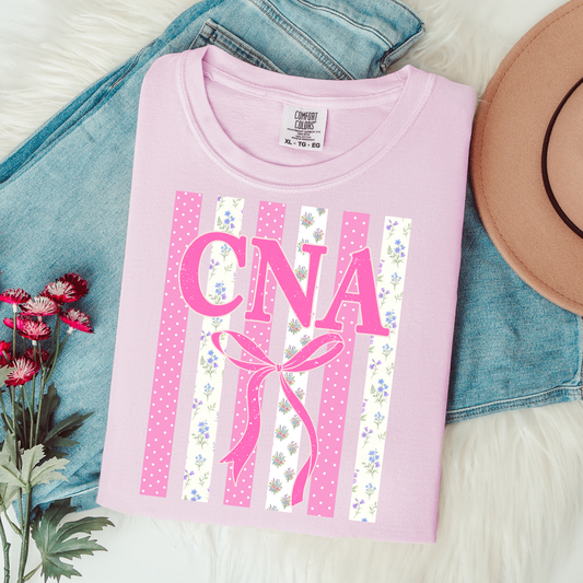 CNA Bow Floral Graphic Tee