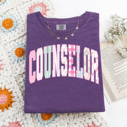 Counselor Pastel Varisty Graphic Tee